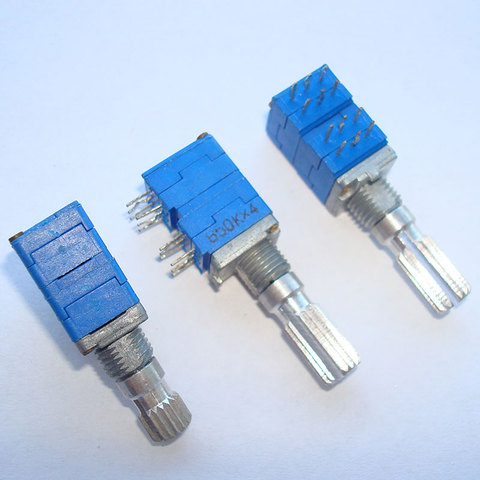 09 type 4-channel precision potentiometer B50K×4 flower shaft length 15MM 20MM 12 feet ► Photo 1/1