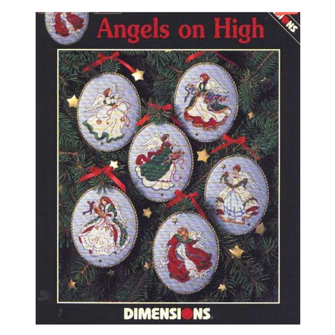 Top Quality Lovely Hot Sell Counted Cross Stitch Kit Angels on High Christmas Tree Ornament 6 pieces Ornaments Dim 00285 ► Photo 1/5