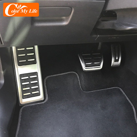 Color My Life AT MT Car Pedal Cover for Audi Q2 SQ2 TT S1 A1 Q3 TTS RS3 A3 8v 2017 - 2022 Stainless Steel Auto Pedals Pad ► Photo 1/6