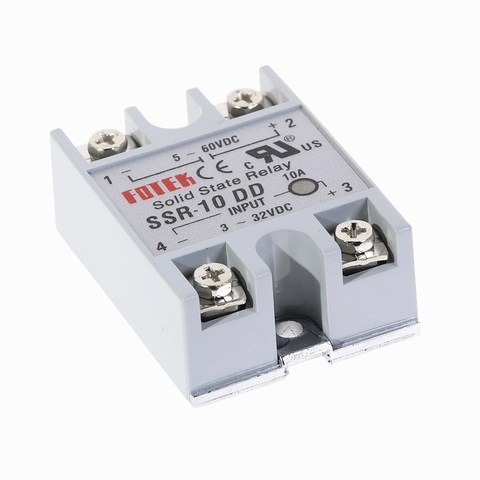 1Pcs SSR10DD SSR-10DD Manufacturer 10A solid state relay ,input 3-32VDC output 5-60VDC ► Photo 1/6