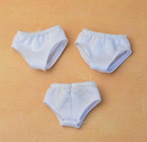 3pcs/lot White Hand Made Orignal Underwear Briefs For Barbie Dolls For 1/6 BJD Dolls For Barbie Doll House Gifts For Girls ► Photo 1/4