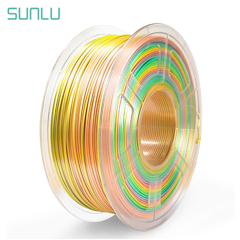 SUNLU SILK PLA 3D Filament 1.75MM Plastic PLA Filament Silk Texture 3D Printing Materials 1KG With Spool ► Photo 1/6