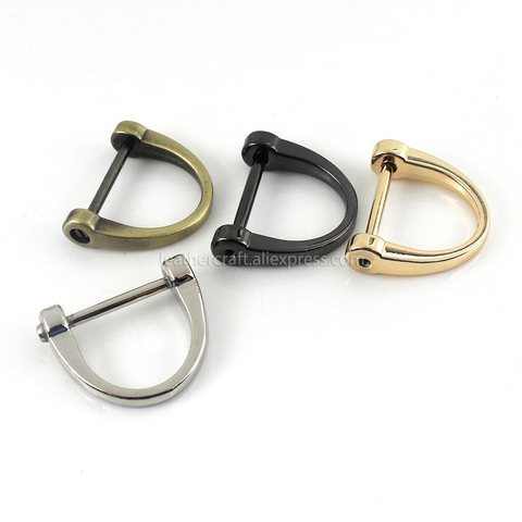 1pcs Metal Detachable Open Screw Dee D Ring Buckle Shackle Clasp for Leather Craft Bag Strap Belt Handle Shoulder Webbing ► Photo 1/6