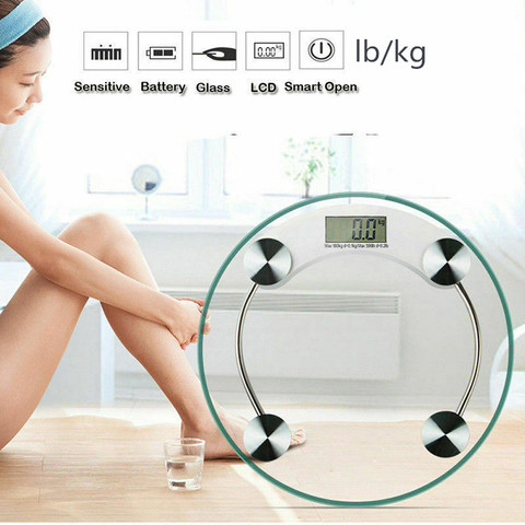 lb/kg digital body weight scale bathroom scale smart digital weigth household  electronic weight scale tempered glass ► Photo 1/6