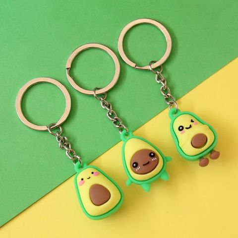 1pc Cartoon Avocado Key Chain Doll Key Ring Gift For Women Girls Bag Pendant Figure Charms Key Chains Jewelry ► Photo 1/6