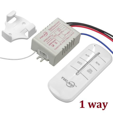 1/2/3/4 Way Channel Remote Wireless Control Switch 220V ON/OFF For Light Lamp Splitter With Digital Transmitter ► Photo 1/6
