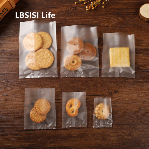 LBSISI Life 100pcs Frosted Cookie Candy Hot Seal Bag Snowflake Cake Nougat Package Small Cranberry Machine Sealed Bag ► Photo 1/6