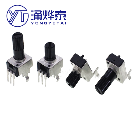 YYT 10PCS RV09 Volume Potentiometer 1K/2K/5K/10K/50K/100K Straight Pin Vertical/Curved Pin horizontal Long handle/Short handle ► Photo 1/2