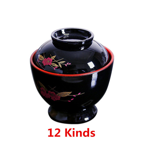 Japanese style miso soup cover bowl commercial plastic instant noodle small Melamine bowl Korean dish tableware cup ramen spoon ► Photo 1/6