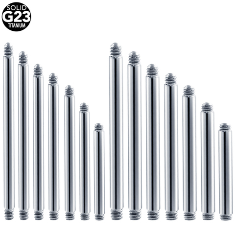 10Pcs/50Pcs G23 Titanium Straight Barbell Piercing Earring Tongue Ring Replacement Accessories  6mm-28mm Piercing Bar Language ► Photo 1/6