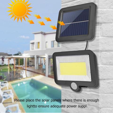 56-120LED Solar Light Motion Sensor Wall Light Outdoor Waterproof Garden Lamp 