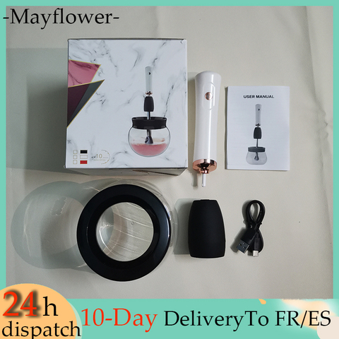 Electric Makeup Brush Cleaner And Dryer Machine Type C Charged Silicone Plug Automatic Makeup Brush Cleaner Spinner Free Ship ► Photo 1/6