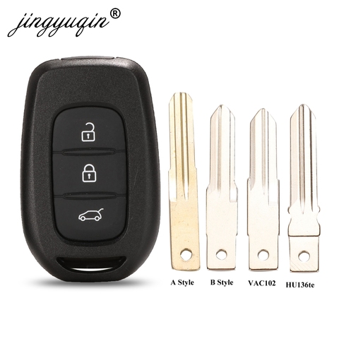 jingyuqin 3 Buttons Remote Car Key Fob Shell for Renault Dacia Duster 2013 2014 2015 2016 -2022 HU136te VAC102 Key Case Replace ► Photo 1/4