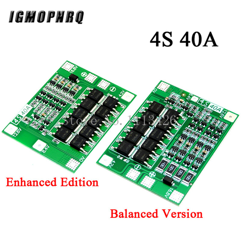 4S 40A Li-ion Lithium Battery 18650 Charger PCB BMS Protection Board with Balance For Drill Motor 14.8V 16.8V Lipo Cell Module ► Photo 1/2