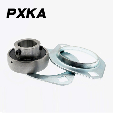 Free Shipping 2PCS Diamond steel plate stamping outer spherical bearing seat SB+PFL203/204/205/206/207/208/209 ► Photo 1/3