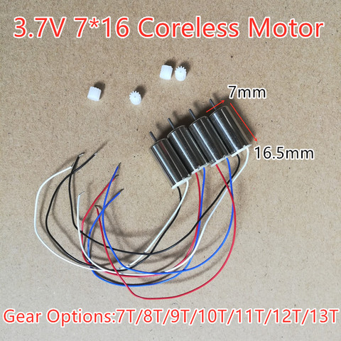 Free Shipping 716 Coreless Motor 3.7V High Speed Watch Quadcopter Motor 7*16mm R/C Aircraft Drone 7T 8T 9T 10T 11T 12T 13T ► Photo 1/5