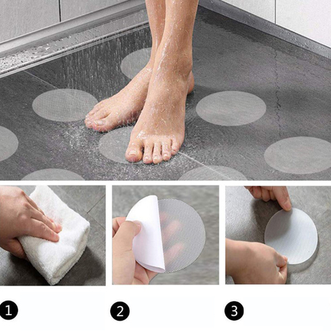 Bathroom Slip Transparent Non-Slip Tape Anti-Slip Strips Shower Stickers Square Round Snowflake S-shaped Antiskid Sticker ► Photo 1/6