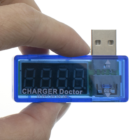 Digital USB Mobile Power charging current voltage Tester Meter Mini USB charger doctor voltmeter ammeter LED display ► Photo 1/6