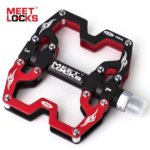 MEETLOCKS Bicycle Pedals CNC Aluminum Body For MTB Road Cycling 3 Bearing Bicycle Pedal Bike Body Parts Cycling Accesssories ► Photo 1/6