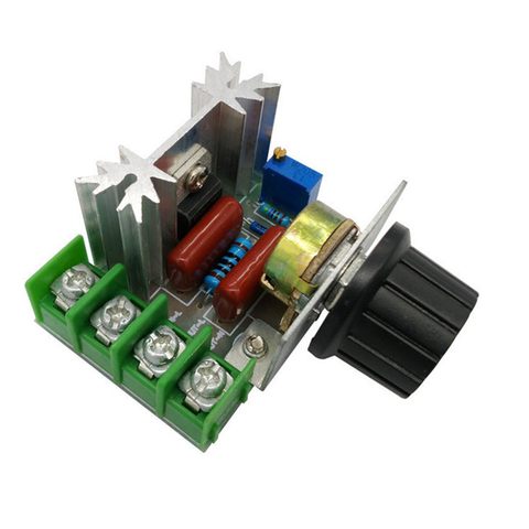 AC 220V 2000W SCR Voltage Regulator Dimming Dimmers Motor Speed Controller Thermostat Electronic Voltage Regulator Module ► Photo 1/2