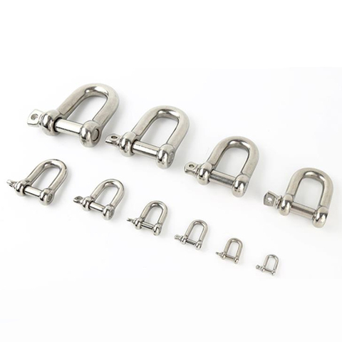 M4 M5 M6 M8 M10 M12 M16 Straight D shackle stainless steel D Type short Breaking D Rigging Shackle Hooks boat rigging ► Photo 1/3