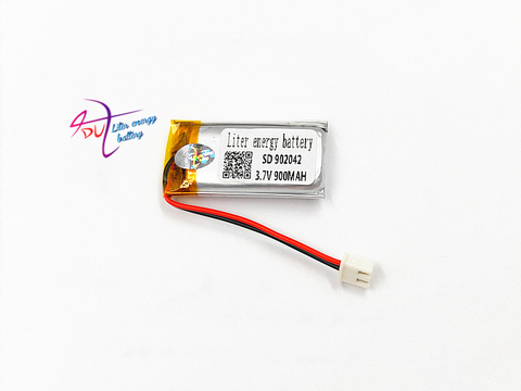 JST PH 2.54mm 2pin 902042 3.7V 900MAH 902040 Lithium Polymer LiPo Rechargeable battery with connector for Handheld GPS bluetooth ► Photo 1/5