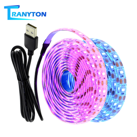 5V USB LED Strip 2835 Light Flexible 50CM 1M 2M 3M White Warm White Ice lue Purple Pink RGB for TV Background Fairy Night Tape ► Photo 1/6