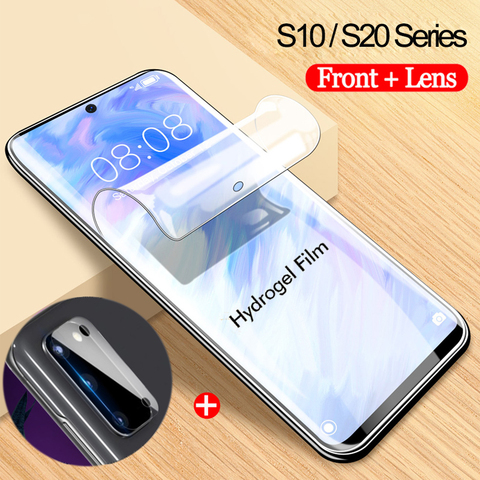 100D Hydrogel Film for Samsung Galaxy S 10 e S20 Plus Ultra Screen protector camera glass for galaxy s 20 samsung s20+ s20ultra ► Photo 1/6