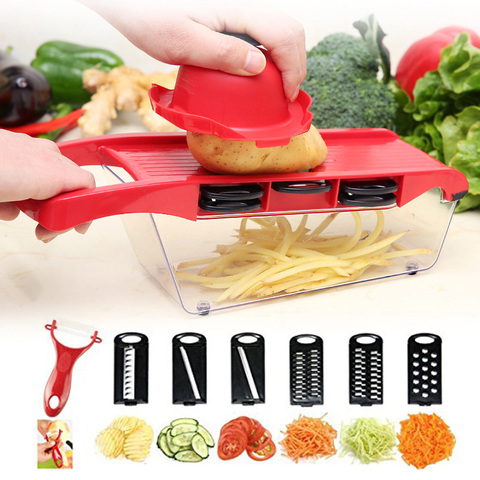 Vegetable Cutter with Steel Blade Mandoline Slicer Potato Peeler