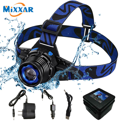 ZK50 LED Headlamp headlight 3 Modes Q5 Waterproof High Brightness Built-in Battery Rechargeable Climb Fishing Hunting Light lamp ► Photo 1/6