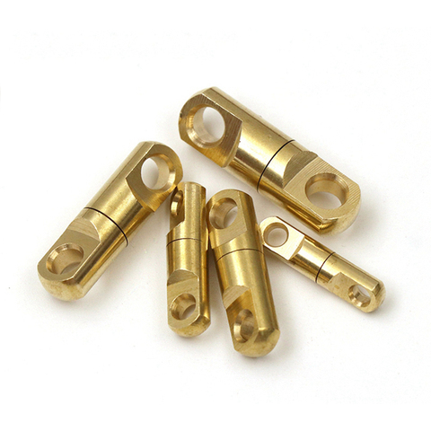 2Pcs Solid Brass Swivel Eye Rotating Connector for Keychain Round Circle Key Ring ► Photo 1/4