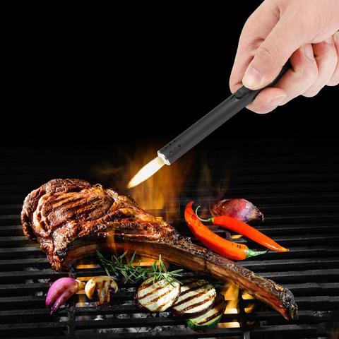 Outdoor Metal torch lighter Barbecue Charcoal Gas Cooker Stove lighter Kitchen Igniter Gun Lighter butane torch soplete cocina ► Photo 1/6