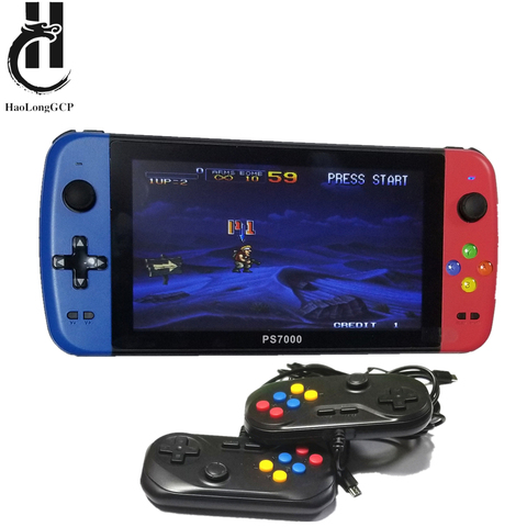 PS7000/Q900 7 inch Handheld Portable Game Console with 2 gamepads 64/128GB 5000 free games 100 ps1 games for MAME/CPS/SegaMD ► Photo 1/6
