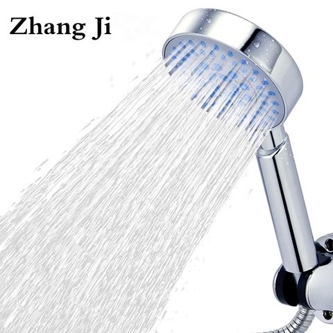 High Quality Five Function Shower Head With Chrome Silica Gel Holes Water Saving Showerhead Rainfall Round Handheld Shower ZJ006 ► Photo 1/6