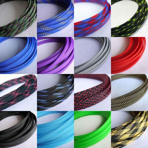 PET Braided Sleeving 3mm ~ 25 mm  Expandable Wire Wrap Insulated Nylon High Density Tight Sheath 1 meter ► Photo 1/6