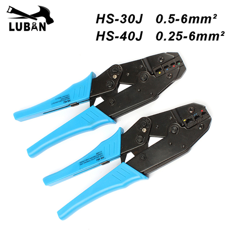 NEW Model FREE SHIPPING HS-30J HS-40J EUROP STYLE ratchet crimping tool crimping plier 0.5-6.0mm2 DIE SETS ► Photo 1/6