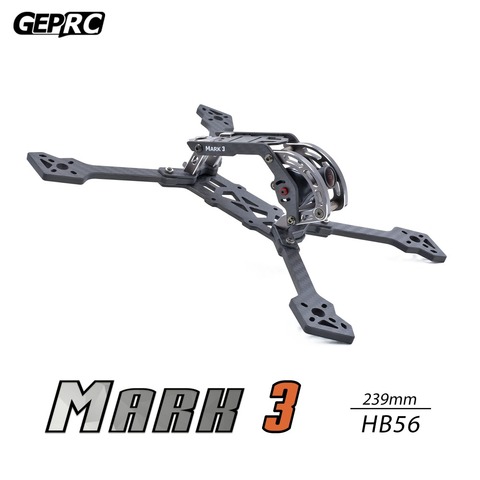 GEPRC GEP Mark 3 H5 T5 225mm/HB56 239mm X Quacopter Drone Frame Kit 4mm Arm Board 3K Full Carbon Fiber for FPV Racing Freestyle ► Photo 1/6