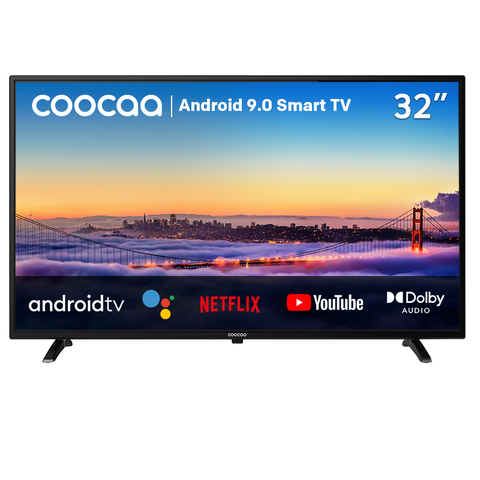 TV 32 inch Coocaa HD Smart TV 32s3g Android 9, Netflix YouTube Google control, 1GB + 8GB ► Photo 1/5