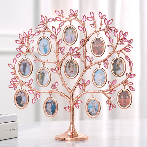 Picture Frame Gold  Photo Frame Family Tree Table top Decoration Metal Creative Home Decor Person Friends Birthday  12 Piccole ► Photo 1/6