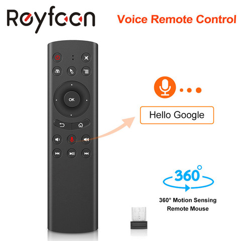 Voice Remote Control G20 2.4G Wireless Mini Kyeboard Air Mouse with Microphone IR Learning for Android TV Box 8.1 9.0 G20S Remot ► Photo 1/6