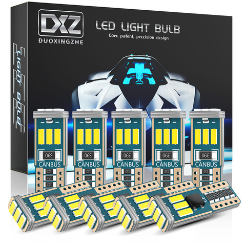 DXZ 10PCS W5W T10 LED Bulbs Canbus 9-SMD 12V 6000K White 194 168 Car Interior Map Dome Lights Parking Light Auto Signal Lamp ► Photo 1/6