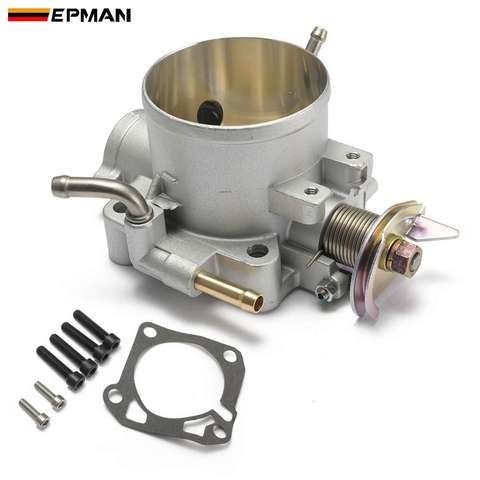 EPMAN Aluminum Silver Intake Manifold 70mm Throttle Body For Honda B16 B18 D16 F22 B20 D/B/H/F EG EK H22 EP-TB033B309 ► Photo 1/6