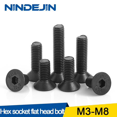 M1.6, M2, M2.5 Hex Socket Countersunk Screws Flat Head Bolts 10.9 Steel DIN  7991