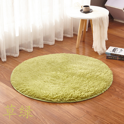 2020 Soft Plush Round Solid, White Fluffy Bedroom Rugs