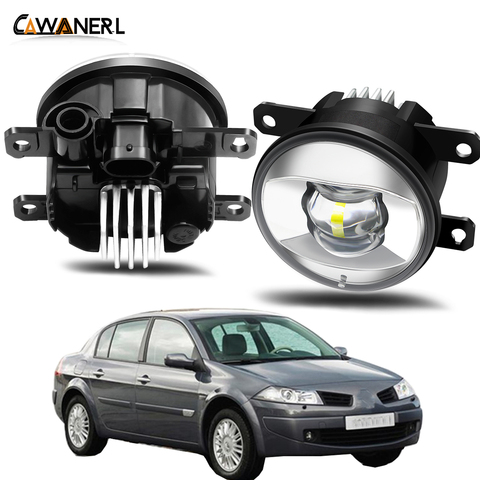 Fog Light Assembly For Renault Megane II III 2002-2015 Car Left + Driver LED Lens Fog Lamp Daytime Running Light 30W 8000LM 12V ► Photo 1/6