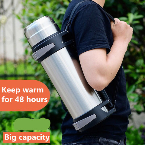 Outdoor Thermos Bottle Large Capacity Thermos cup for Tea Coffee Vacuum  Flask