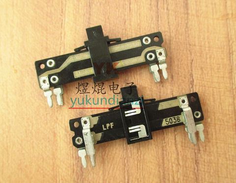 Total length 40MM handle 4MM 50K B50K straight plug vertical stereo channel straight slide potentiometer ► Photo 1/1