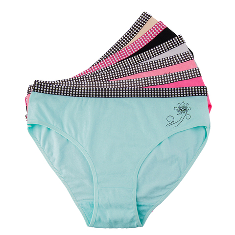 3Pcs/Set Solid Color Women Underwear Sexy Mid- Waist Panties