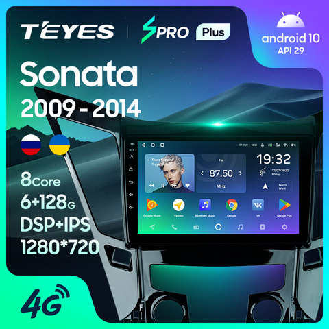 TEYES SPRO Plus For Hyundai Sonata 6 YF 2009 - 2014 Car Radio Multimedia Video Player Navigation Android 10 No 2din 2 din DVD ► Photo 1/6