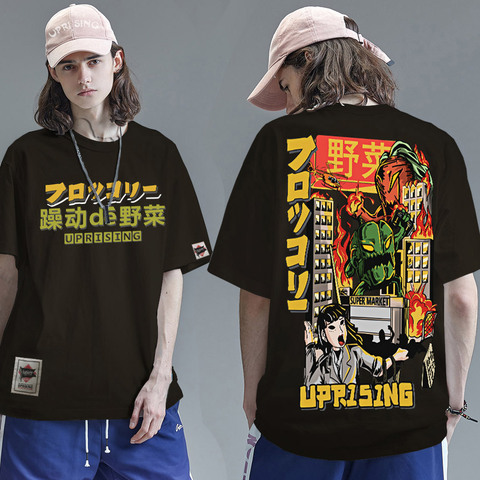 2022 Men Hip Hop T Shirt Japanese Harajuku Cartoon Monster T-Shirt Streetwear Summer Tops Tees Cotton Tshirt Oversized HipHop ► Photo 1/6